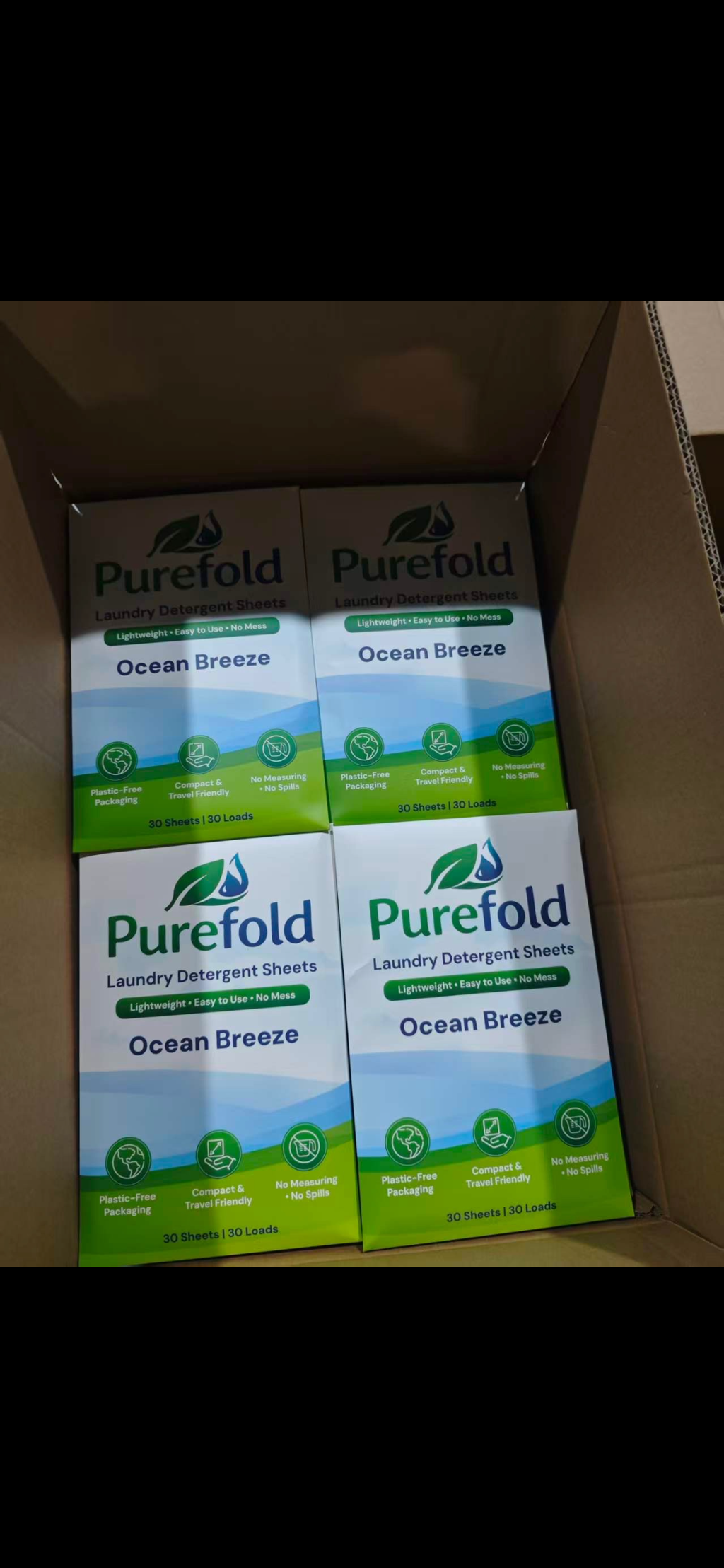 PureFold Laundry Detergent Sheets – 30 Loads (Ocean Breeze)